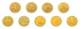 40 x 50 Franken Gold-Gedenkmünzen Schweiz von 2001-2008. Dabei 6 x 2001 Heidi, 7 x 2002 Expo, 5 x 2003 Ski WM, 3 x 2004 Matterhorn, 2 x 2005 Automobil...