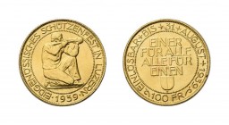 * 4 Goldmedaillen Schweiz. Dabei 100 Franken 1939 zum Eidgenössischen Schützenfest in Luzern, Goldmedaille zum Eidgenössichen Schützenfest in Thun 196...
