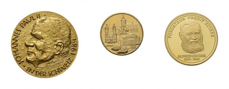 * 8 Goldmedaillen Schweiz. Dabei 2 x Credit Suisse Alfred Escher 1981, 2 x Goldt...