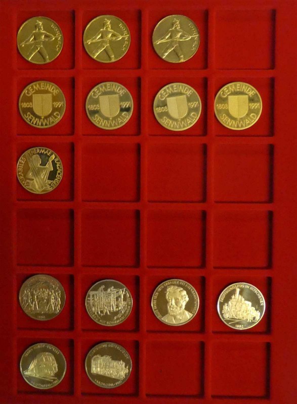 * 8 Goldmedaillen Schweiz zu verschiedenen Anlässen. Dabei: 3 x Dornach zur450 J...