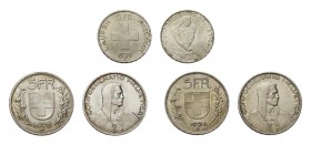 * Kleine Partie Schweiz. Dabei 2 x Schützentaler 1939 Luzern, 1 x Schützenfest Luzern 1901, 1 x 5 Franken 1939 Laupen sowie 7 x 5 Franken mit 2 x 1923...
