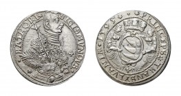 * Ungarn, Siebenbürgen. Sigismund Bathory, Reichstaler 1595. 28,4 g. Dav. 8804, Resch 189, sehr selten, gereinigt, prächtiges Exemplar.
