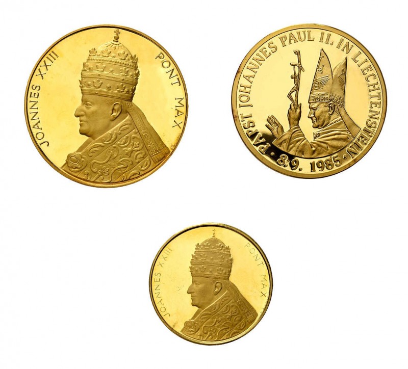 * 5 Goldmedaillen Vatikan, zusammen ca. 161,1 g.f.