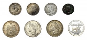 * Partie Münzen Europa untergebracht in 5 Numisordnern. Dabei Schweiz u.a. mit 5 Franken 1908 und 1931 Fehlprägung, 1 Franken 1850 an Kette sowie21 x ...