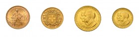 23 Goldmünzen. Dabei Schweiz mit 5 x 10 Franken Vreneli und 2 x 20 FrankenVreneli. Liechtenstein mit 4 x 25 Franken 1952 und 4 x 50 Franken 1952 sowie...