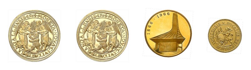 * 27 Goldmedaillen zu unterschiedlichen Anlässen geprägt.Zusammen ca. 232 g.f.