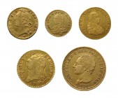 39 Goldmünzen Europa. Dabei u.a. Schweiz mit 14 x 20 Franken Vreneli, 1 x 20 Franken Helvetia sowie 3 x 10 Franken Vreneli, unterschiedliche Jahrgänge...