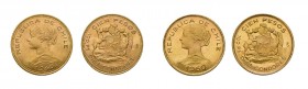 100 Pesos Chile in Gold in verschiedenen Jahrgängen mit insgesamt 29 Exemplaren. Vorzügliche Erhaltungen chilenischer Umlaufgoldmünzen. Insgesamt 530,...