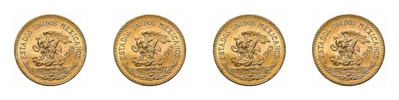 20 Peso Goldmünze von Mexiko des Jahres 1959. Insgesamt 20 Exemplare der beliebt...