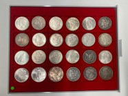 * Sammlung USA und Kanada. Dabei Morgan- und Piece Dollar verschiedeneJahrgänge, American Eagle, Kurs- und Gedenkmünzen USA sowie kleiner Bestand Kana...