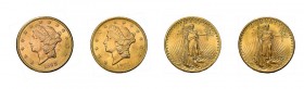 18 x 20 Dollar USA. Dabei 2 x St. Gaudens 1908 und 1924 sowie Liberty Head1876, 1893, 1895, 1896, 3 x 1898, 1899, 1900, 2 x 1903 und 5 x 1904.