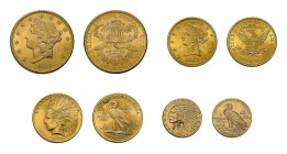 19 Goldmünzen USA. Dabei 12 x 20 Dollar, 4 x 10 Dollar mit 1 x 1932 Indian Head, 2 x 5 Dollar und 1 x 2,5 Dollar. Jeweils unterschiedliche Jahrgänge u...