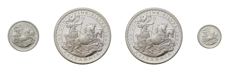 * Partie Münzen und Medaillen alle Welt. Dabei England mit Proof Set 1997 Britan...