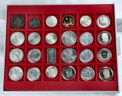 * Partie Münzen alle Welt mit hohem Silberanteil. Dabei Schweiz 5 Franken 1874, 1925, 1939 Laupen sowie weitere 5 Franken Gedenkmünzen auch in poliert...