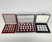 * Konfektionierte Sammlungen / Medaillen alle Welt mit hohem Silberanteil.Dabei 100 Jahre Gotthardbahn, Numis-Luzern Medaillen, Medaillen zurSchweizer...