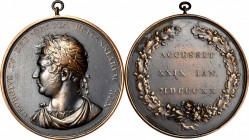 Indian Peace Medals
1820 George IV Accession Medal. Copper, Bronzed. Eimer-1123a, BHM-1010. Obverse as Jamieson Fig. 27. Very Fine.
69.3 mm. 1801.0 ...
