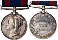 Indian Peace Medals
1885 Canada Service Medal. Northwest Canada. Silver. Mackay-134. About Uncirculated.
35.9 mm. 544.8 grains. Obv: veiled and crow...