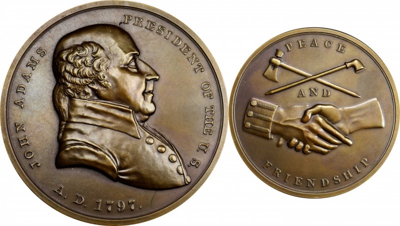 Indian Peace Medals
“1797” (circa 1905) John Adams Indian Peace Medal. Bronze. ...
