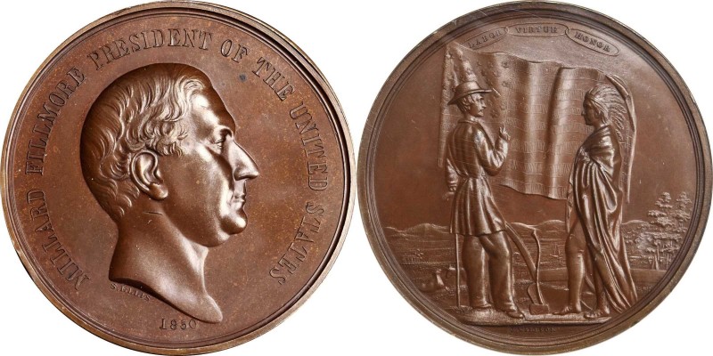 Indian Peace Medals
1850 Millard Fillmore Indian Peace Medal. Copper, Bronzed. ...