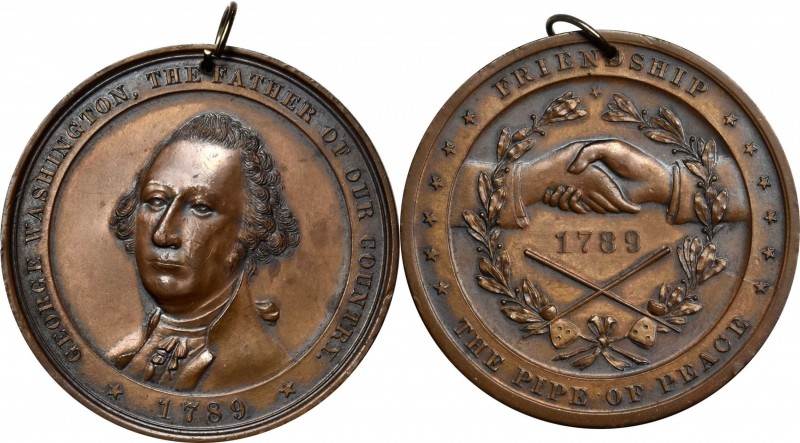 Indian Peace Medals
Circa 1890 George Washington Private Indian Peace medal. Co...