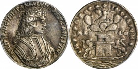 Early American and Betts Medals
1701 Proclamation of Philip V in Mexico Medal. Betts-89, Van Loon IV, 327, Gr-PV-1, Med-2, Her-6. Cast Silver. AU Det...