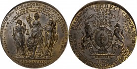 Early American and Betts Medals
1758-1759 British-American Victories Medal Muling. Betts-419. Brass. MS-63 (PCGS).
43 mm. Warmly toned in olive and ...