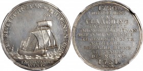 Early American and Betts Medals
1781 Escape of the Dutch Fishing Fleet Medal. Betts-574, Van Loon Supp., 554. Silver. Reverse 2. MS-62 PL (NGC).
31....