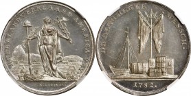 Early American and Betts Medals
1782 Holland Declares America Free Medal. Betts-607, Van Loon Supp., 574. Silver. MS-64 PL (NGC).
34.3 mm. Delicate ...