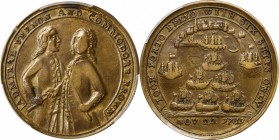 Admiral Vernon Medals
1739 Admiral Vernon Porto Bello Medal. Multiple Portraits. Adams-Chao PBvb 7-L, M-G 146. Rarity-5. Bath Metal. EF-40 (PCGS).
3...