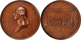 Washingtoniana
"1776" (post-1850) Declaration of Independence Medal. Electrotype. Musante GW-181A, Baker-53F. Copper. Mint State, Cleaned, Spots.
91...