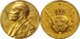 Agricultural, Scientific, and Professional Medals
(1975) A10 Nominating Committee For the Nobel Prize in Science Medal. Gold. 26 mm. 20.1 grams. Spec...