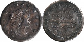 Hard Times Tokens
New York--Troy. Undated (1835) N. Starbuck & Son. HT-366, Low-156, W-NY-1740-10a. Rarity-5+. Copper. Plain Edge. VF-25 (PCGS).
28 ...