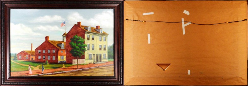 Numismatic Artwork
1985 painted copy of "Ye Olde Mint" by Natalie House, titled...