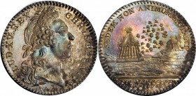 Franco-American Jetons
1756 Franco-American Jeton. The Migrating Hive. Betts-393, Breton-517, Frossard-41. Silver. Reeded Edge. MS-62 (PCGS).
Coin t...
