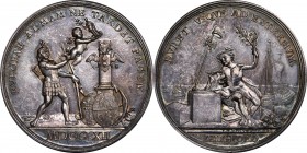 Early American and Betts Medals
1762 Europe Hopes for Peace Medal. Betts-442. Silver. Specimen-64 (PCGS).
44.5 mm. A particularly choice example of ...