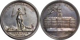 Early American and Betts Medals
1763 Treaty of Hubertusburg Medal. Betts-446. Silver. Specimen-62 (PCGS).
44.5 mm. Nice lilac, pale gold, and navy b...