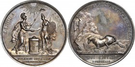 Early American and Betts Medals
1782 Holland Receives John Adams Medal. Betts-603. Silver. Specimen-63 (PCGS).
44.7 mm. Boldly reflective and highly...