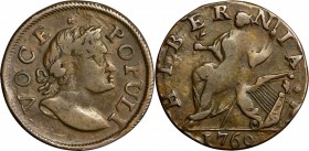 Voce Populi Halfpenny
1760 Voce Populi Halfpenny. Nelson-9, Zelinka 6-C, W-13280. EF-40 (PCGS).
105.6 grains. Absolutely ideally centered, with a co...