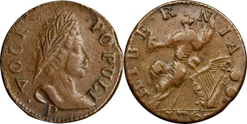 Voce Populi Halfpenny
1760 Voce Populi Halfpenny. Nelson-14, Zelinka 16-O. P Be...