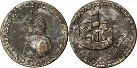 Pitt Halfpenny Token
1766 Pitt Halfpenny Token. Betts-519, W-8350. Silvered. AU Details--Environmental Damage (PCGS).
83.2 grains. Traces of bright ...