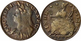 Connecticut Copper
1787 Connecticut Copper. Miller 8-O, W-2840. Rarity-3. Mailed Bust Left, Tall Head. VF-35 (PCGS).
148.8 grains. Golden and pale o...