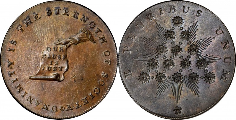 Kentucky Token
Undated (ca. 1793-1795) Kentucky Token. W-8800. Rarity-1. Copper...