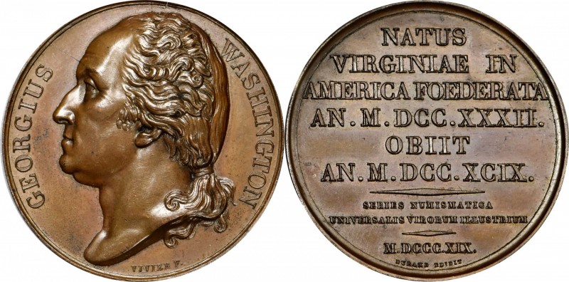 Washingtoniana
Circa 1819 Series Numismatica Medal by Vivier. WASHINGTON. Musan...