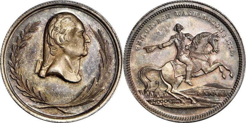 Washingtoniana
Circa 1860 Washington Star Obverse / Equestrian muling by George...