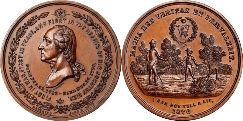 Washingtoniana
1875 Magna Est Veritas Medal by Robert Laubenheimer. Musante GW-...