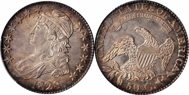 Capped Bust Half Dollar
1828 Capped Bust Half Dollar. O-102. Rarity-2. Curl Bas...