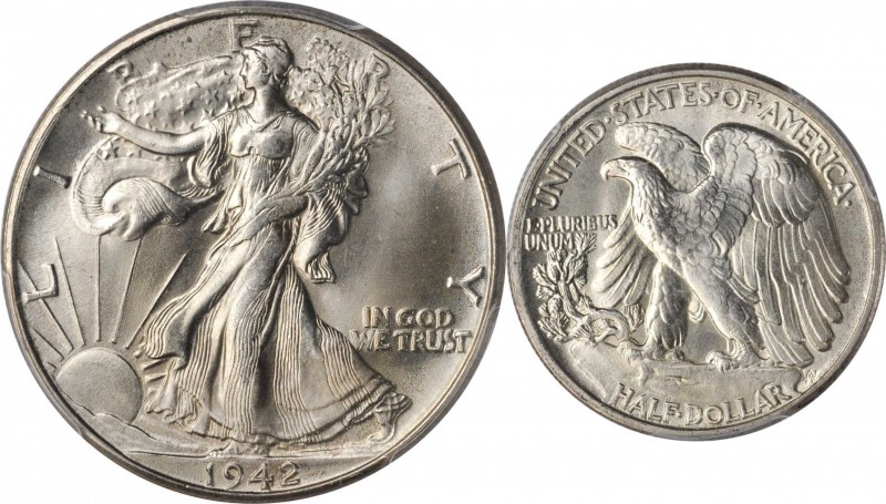 Walking Liberty Half Dollar
1942 Walking Liberty Half Dollar. MS-67+ (PCGS). CA...