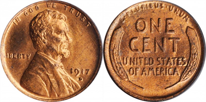 Lincoln Cent
1917-D Lincoln Cent. MS-64 RD (PCGS). CAC. OGH.
A fresh and vivid...