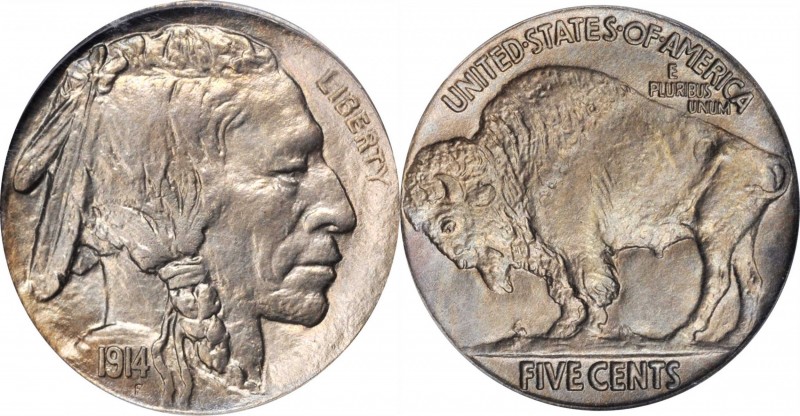 Buffalo Nickel
1914 Buffalo Nickel. Proof-65 (PCGS). OGH.
This delightful Sati...