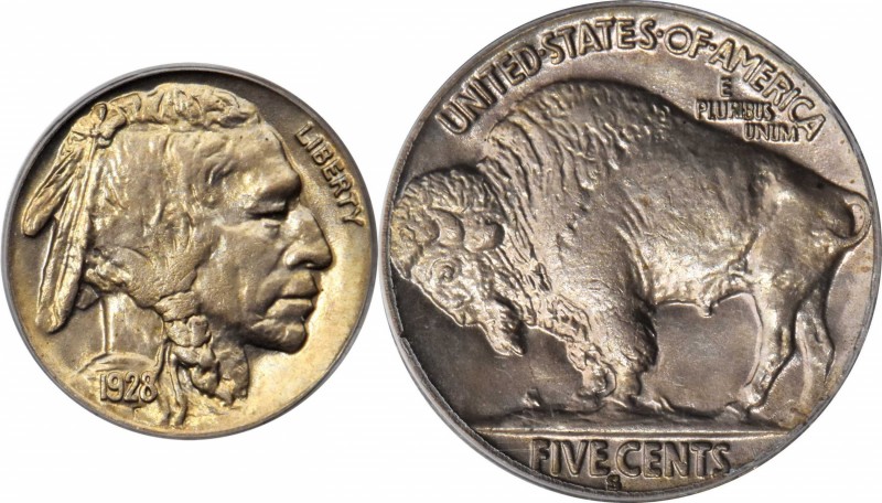 Buffalo Nickel
1928-S Buffalo Nickel. MS-65 (PCGS). OGH.
This boldly to sharpl...